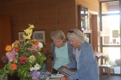 Signing the guest book