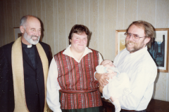 Andrew-Nason-Christening-Nov-1989 L-R: Morrie Dalton, Virginia, Chris Elliot (Paramedic who delivered Andrew at home!)