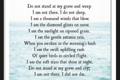 Do Not Stand at my Grave