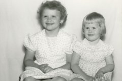 Sisters (Virginia on left, Ann on right) ca 1951