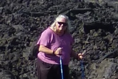 At the lava fields in Utah, traveling  home from Monterey, 2012